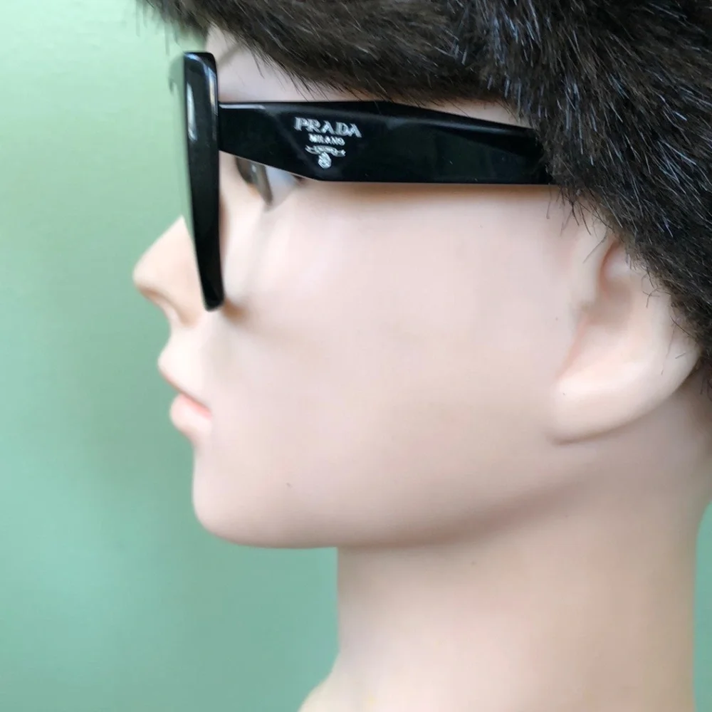 Prada (VPR 18W) Black Prescription Lens Glasses - Women's with Case & COA